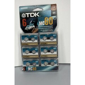 TDK MC60-6PK Microcassette Recording Tape Sealed Discontinued